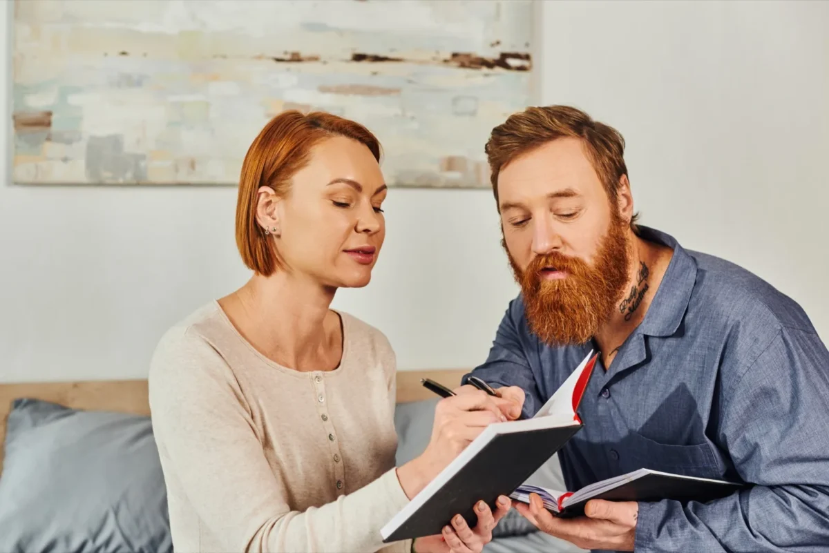 couple making a list of interests together