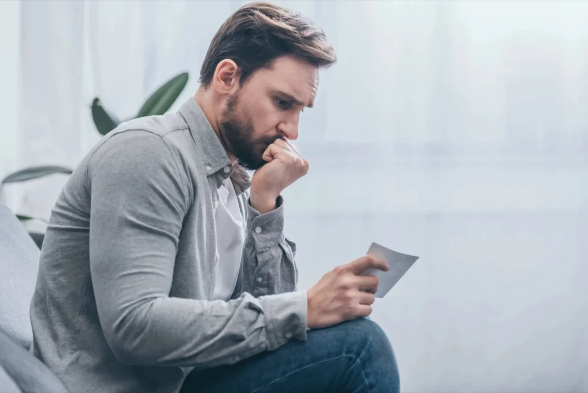 man hung up on his ex