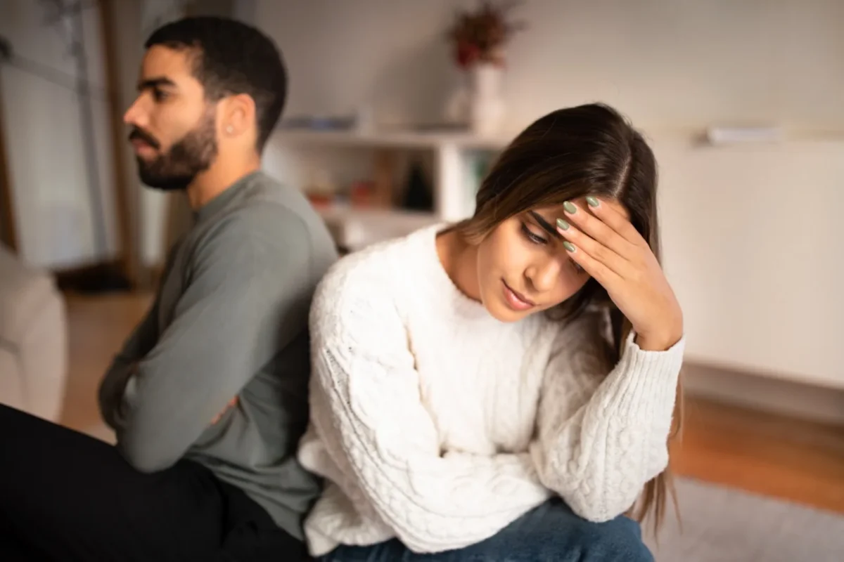 woman and man arguing