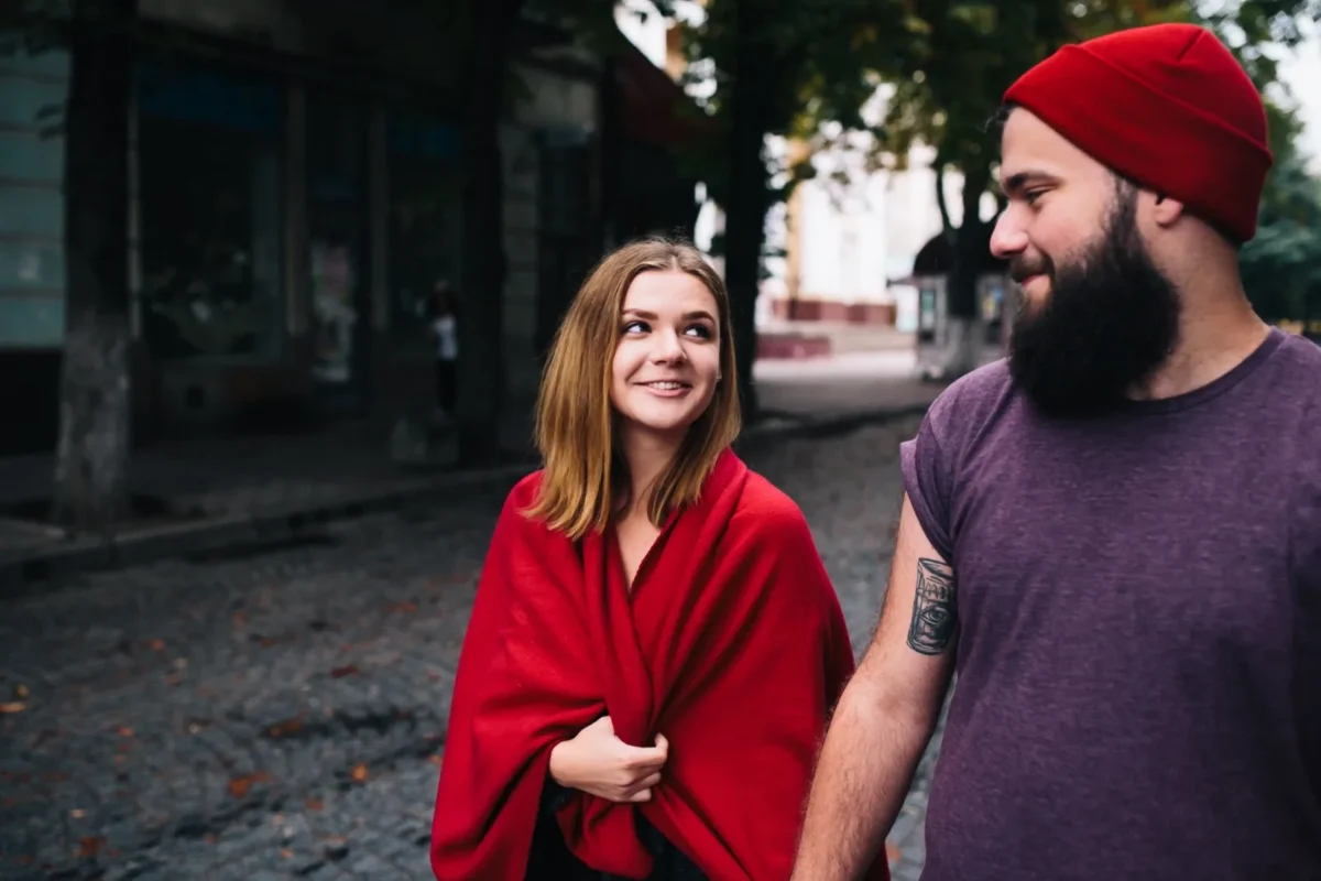 couple walking together
