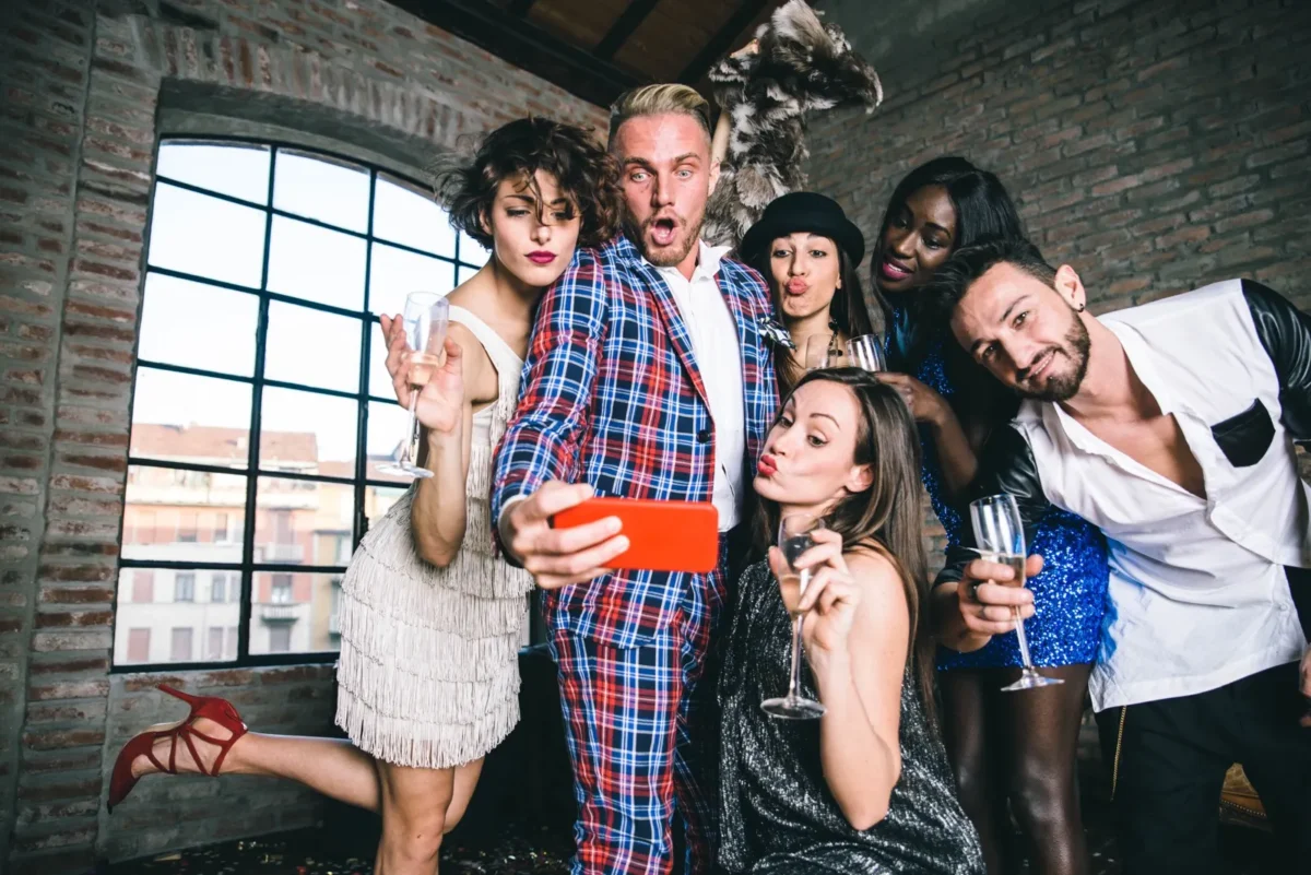 friends partying