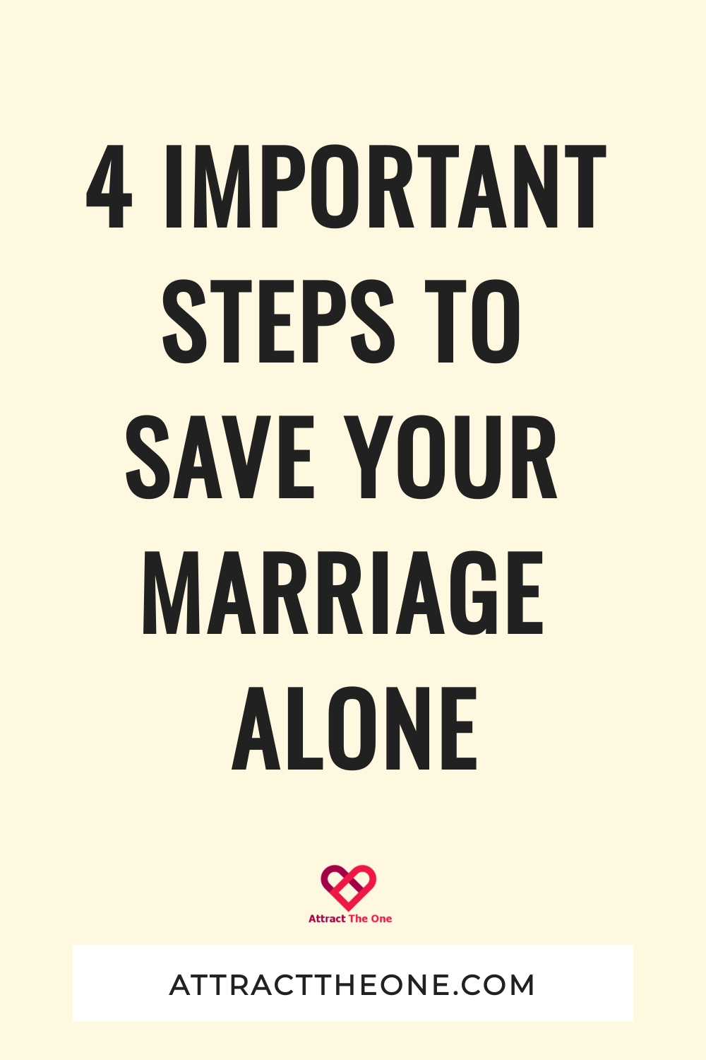 save your marriage alone