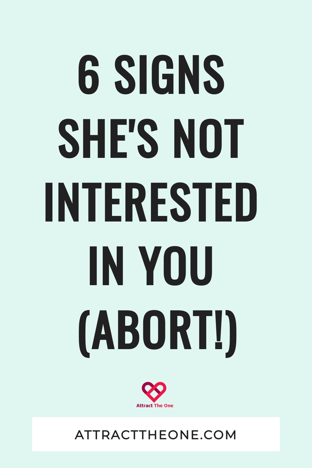 signs she's not interested in you