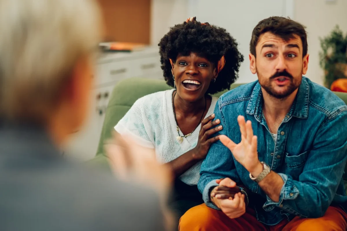 13 Crucial Ways To Show Your Husband You Appreciate Him couple having playful therapy session
