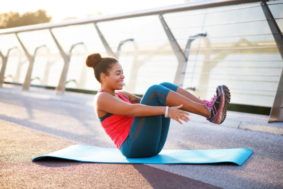 woman working out