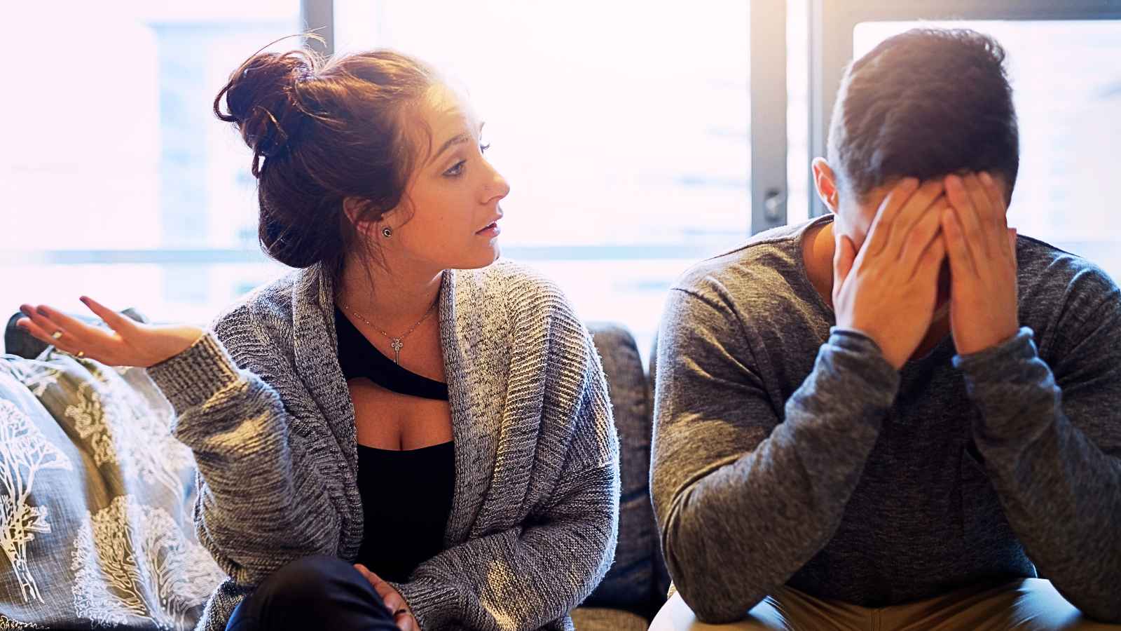 woman and man arguing