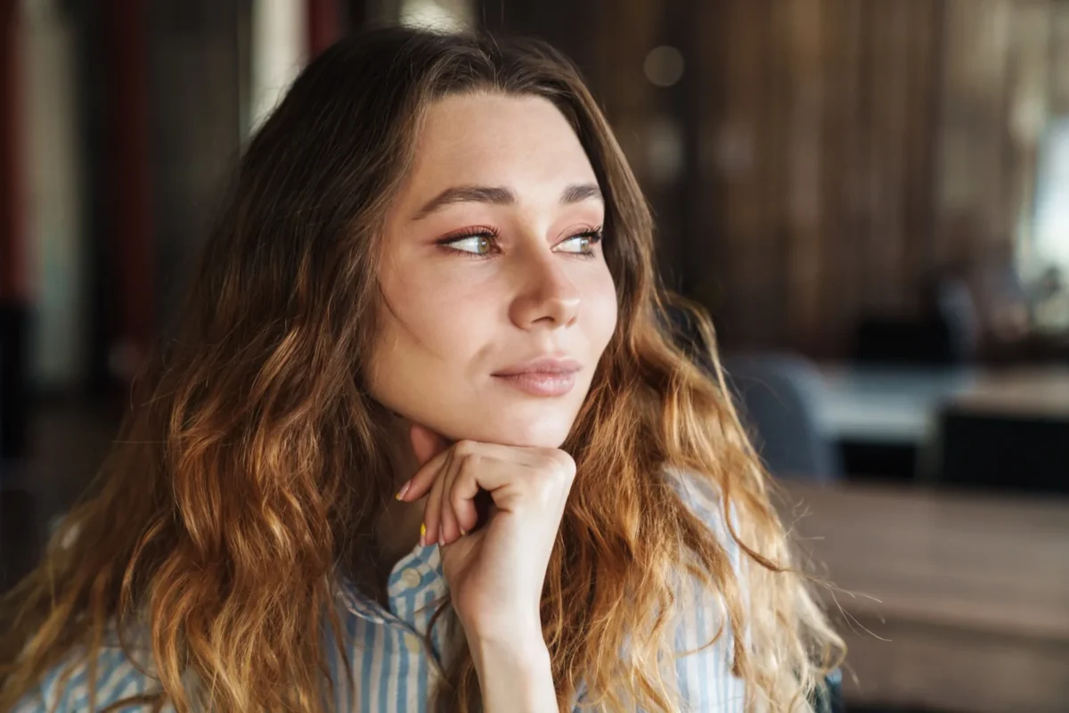 thoughtful woman