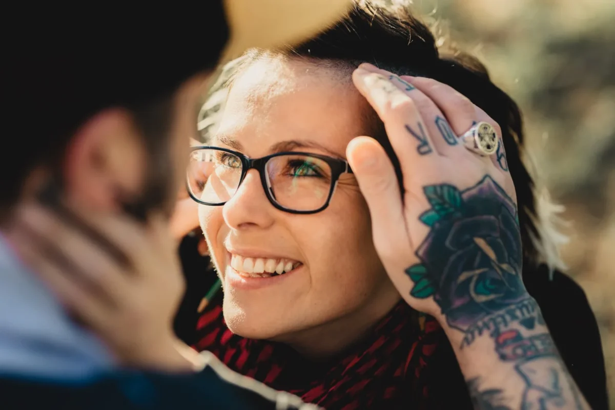 woman smiling with gratitude