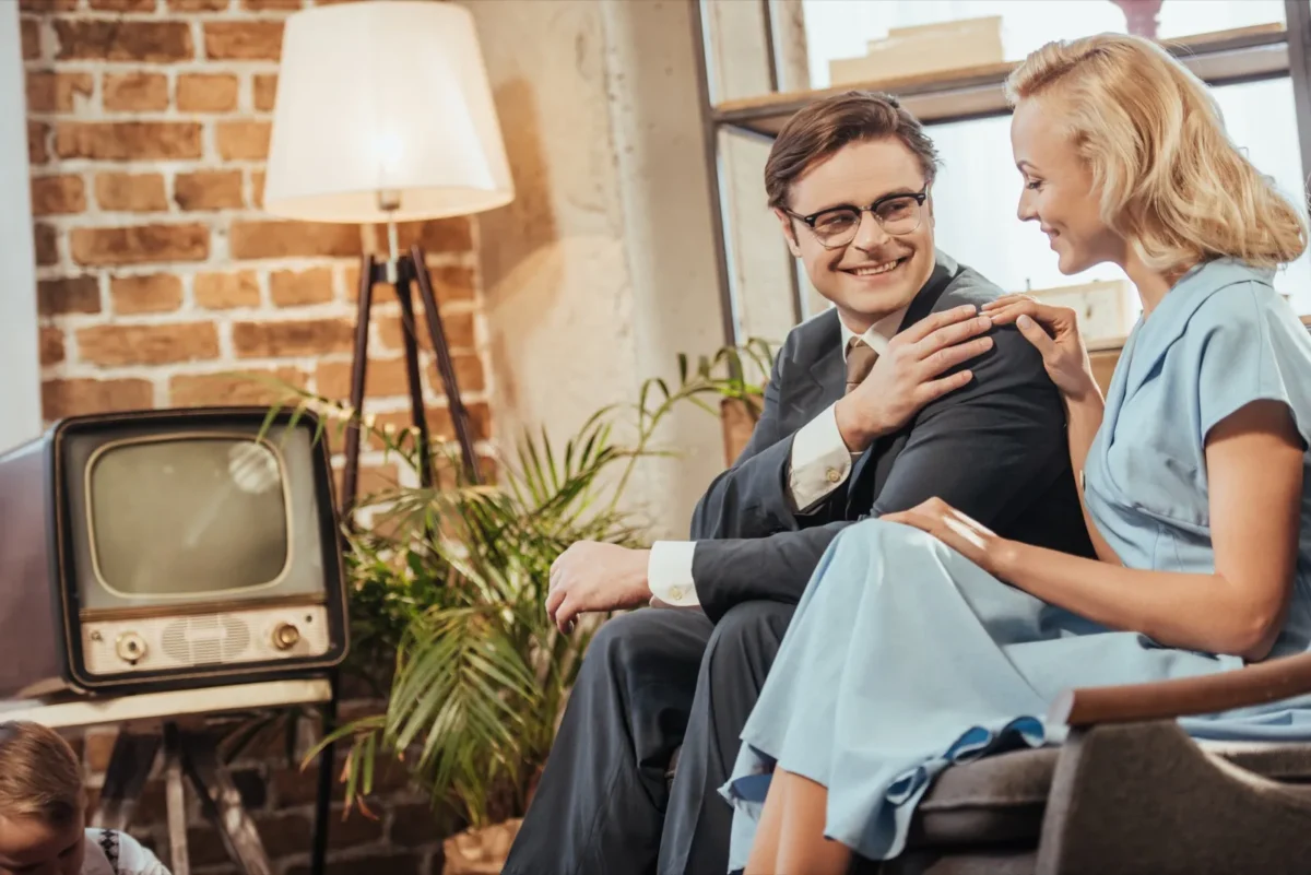 retro monogamous couple