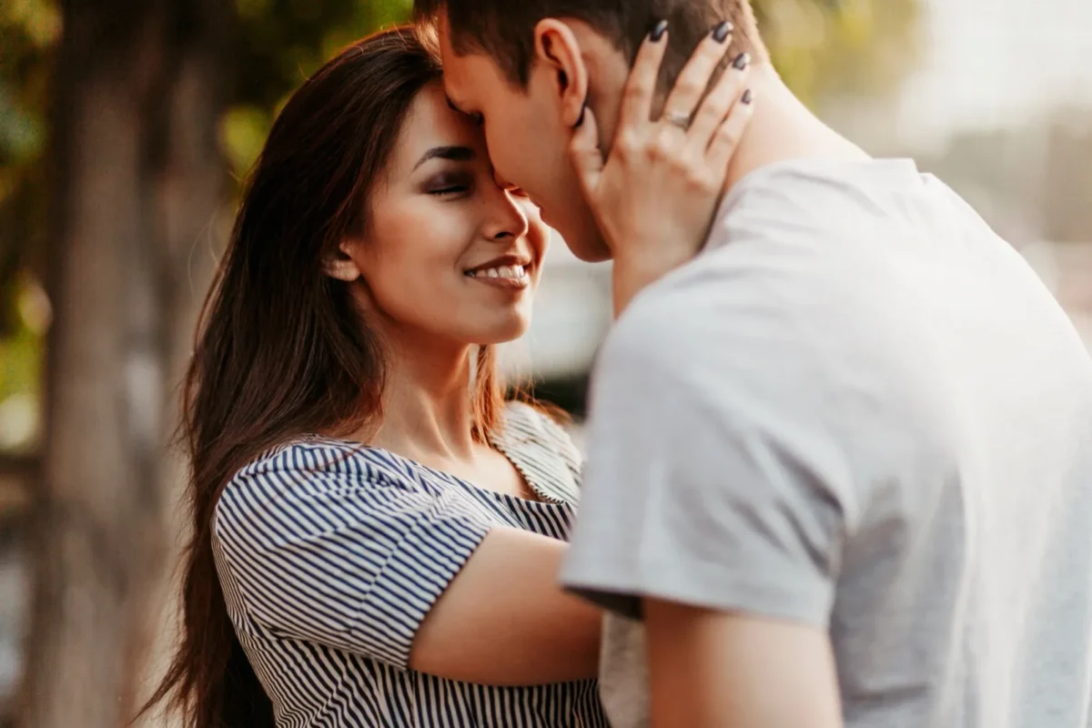 couple embracing