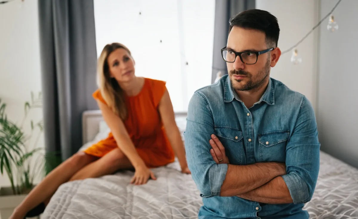 The Secret to Dealing With a Narcissist Without Cutting Them Off stressed couple